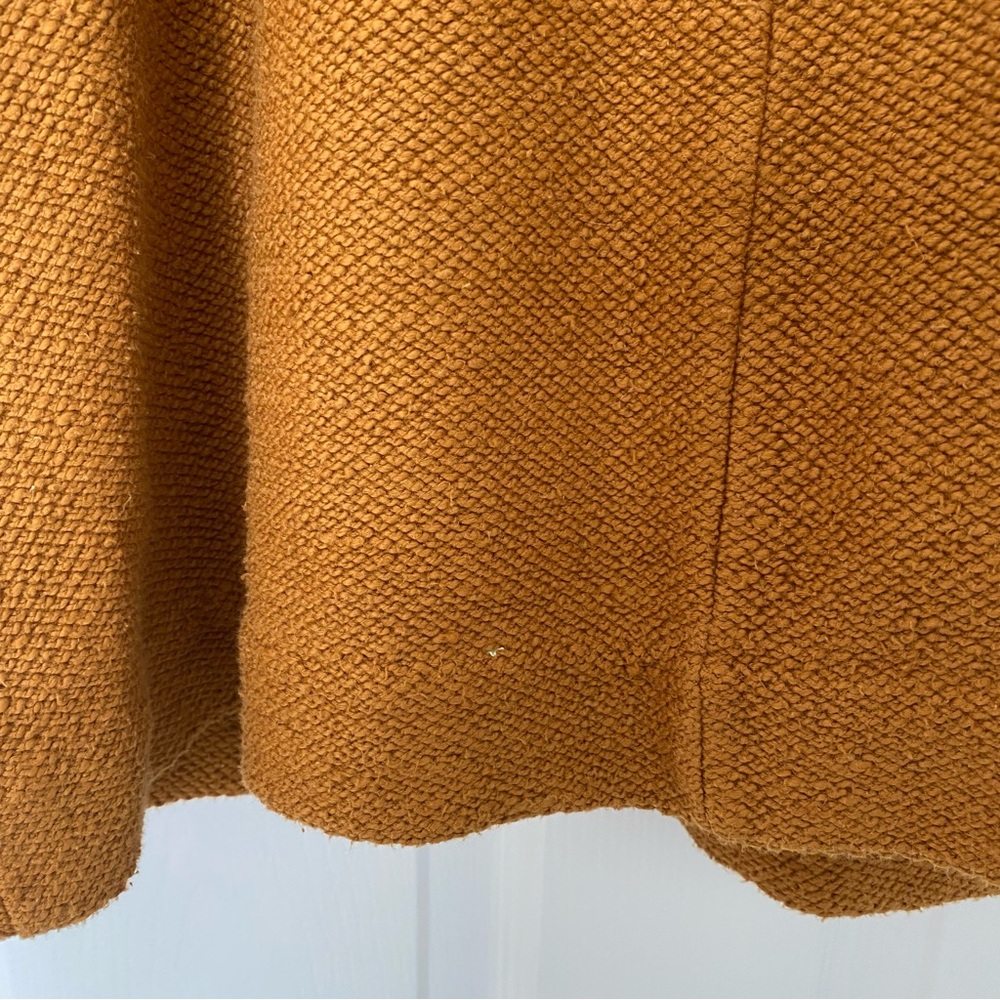 Anthropologie Maeve Textured Single Button Relaxed Blazer - Mustard Brown Size L - Picture 10 of 17